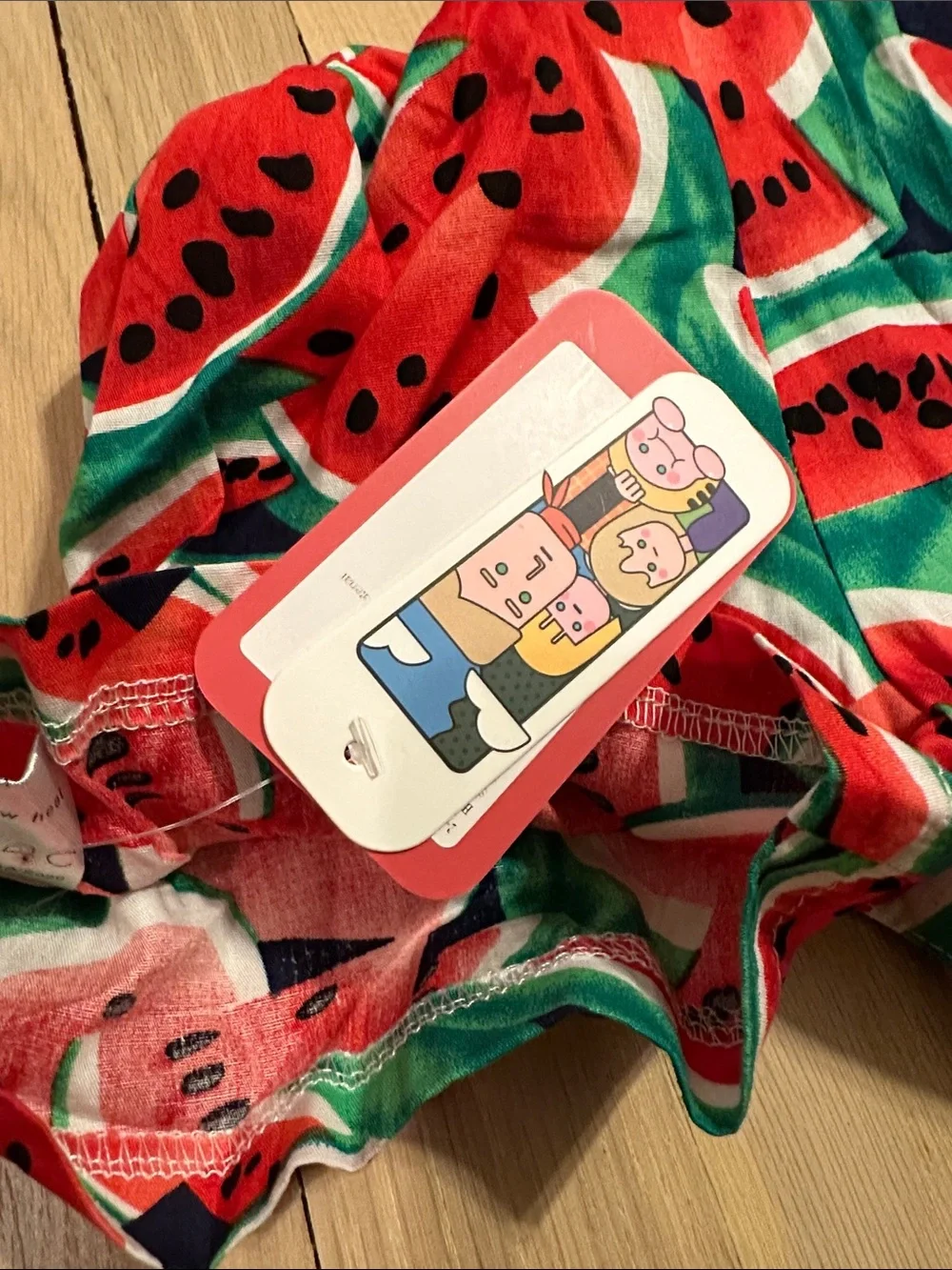 PatPat Red & Green Watermelon Print One-Piece
